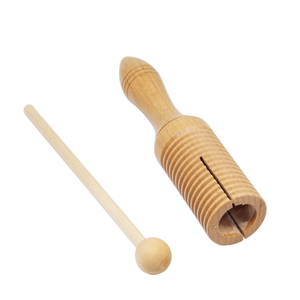 Guiro en bois avec marteau pour les cours de musique des enfants, percussion à tonalité naturelle, sûre et facile à utiliser - Product Image 6