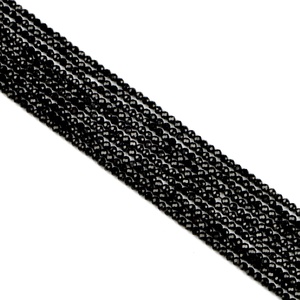 Kits de perles de pierre naturelle personnalisées de haute qualité tailles 2/3/4 MM Tourmaline noire coupe dure perles en vrac pour bijoux - Product Image 2