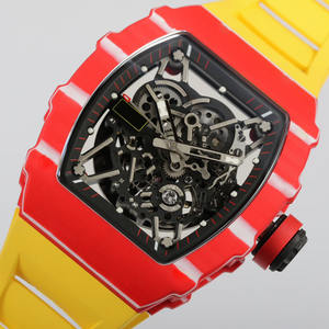 Montre mécanique à double remontage de haute qualité, style 2026, en fibre de carbone - une montre pour homme tendance pour les temps modernes - Product Image 2
