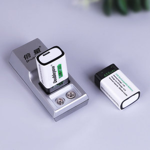 Doublepow 9V 650mAh <span class=keywords><strong>Micro</strong></span> USB C rechargeable 9V Lithium Ion Battery Pleine capacité 650mah 9v Lithium Ion Battery - Product Image 2