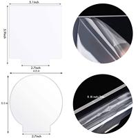 Panneau de verre en plastique carré et rond en plexiglas transparent de 2mm pour panneaux de base à lumière LED projets d'affichage de bricolage