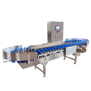 Automatische Online Weegverpakking En Sorteermachine Met Behulp Van Riem Voor Aquatisch Product En Vis Zeevruchten Controleren Op Gewicht