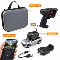 Kit de voiture télécommandée Hobbi Grade RC avec caméra 1:64, voiture télécommandée avec caméra WiFi 720P, voiture jouet avec étui de rangement pour enfants, cadeau pour garçons