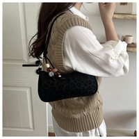 Sac à bandoulière mini pour femme en cuir PU imprimé léopard, avec une seule bandoulière, doublure en polyester, sac à main rétro