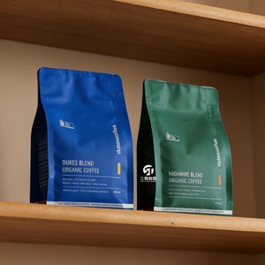 ถุงบรรจุภัณฑ์กาแฟ/บะหมี่แบบซิปล็อค ก้นแบน ขนาด 250 กรัม 8 ออนซ์ 12 ออนซ์ 1 กิโลกรัม พิมพ์ลายสีสันตามสั่ง วัสดุเกรดอาหาร BOPP/PET/PE - Product Image 2