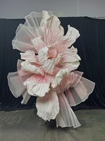T-285 personnalisé artificiel blanc rose violet champagne toile de fond fleurs décorations pour mariage maison chambre maison événement décor