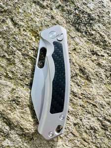 Couteau pliant Premium en titane G10, lame en acier D2 usinée CNC, outil EDC haut de gamme, couteau de cuisine, OEM disponible, DIY <span class=keywords><strong>Bowie</strong></span> - Product Image 6