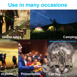 Puntero Láser de 3 Colores de Alta Potencia, Verde, Rojo y Morado, Juguete para Perros y Gatos, Linterna Recargable por <span class=keywords><strong>USB</strong></span>, Lápiz Láser, Antorcha - Product Image 6