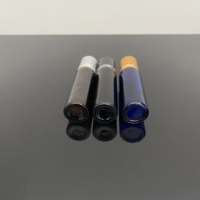 Flacon en verre noir de 10 ml avec accessoire roll-on, pulvérisateur de peinture, surface transparente/brillante, diffuseur à bâtonnets, service OEM/ODM