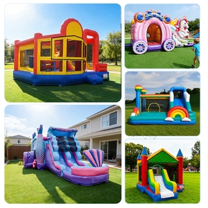 Château gonflable avec toboggan, château gonflable commercial de haute qualité en PVC, château gonflable pour enfants - Product Image 5