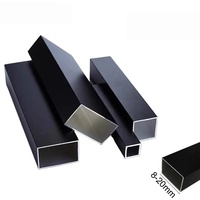 Profilé d'extrusion en aluminium 6063 en gros, grain de bois, revêtement en poudre, tube creux rectangulaire et carré pour portes et fenêtres