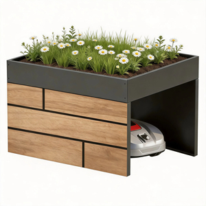 <span class=keywords><strong>Abri</strong></span> de <span class=keywords><strong>jardin</strong></span> multifonctionnel en métal et bois pour tondeuse à gazon robotisée résistante aux intempéries, pour l'arrière-cour - Product Image 1