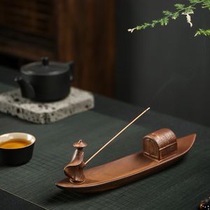 Bâton d'encens créatif en céramique antique avec encens au bois de santal, Ombre <span class=keywords><strong>solitaire</strong></span> de rivière froide, aromathérapie d'intérieur, d'inspiration zen - Product Image 1