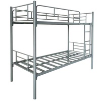 Cama Litera Moderna con Estructura de Hierro para Adultos y Niños, Resistente, Portátil, Tamaño Individual, Fácil de Guardar, Ideal para Salas de Estar, Hoteles y Escuelas