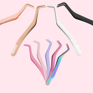 <span class=keywords><strong>Pinzas</strong></span> <span class=keywords><strong>para</strong></span> Pestañas 2 en 1 con Peine <span class=keywords><strong>para</strong></span> Pestañas en Racimo, Aplicador de Pestañas Postizas, Fácil Aplicación de Pestañas - Product Image 2