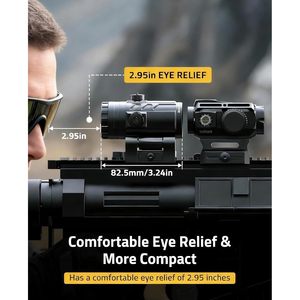 Cvlife 3X กล้องขยายแบบจุดแดง 24.89 มม. เลนส์ใกล้วัตถุพร้อมฐานยึดแบบปลดเร็ว - Product Image 4