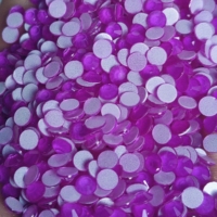 Strass en verre ZK Bulk SS20 violet fluo néon, non thermocollant, à dos plat, 12 facettes, pour décoration d'ongles