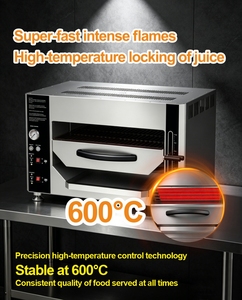 Four à steak professionnel au gaz, direct usine, 600°C, pour une cuisson rapide et une conservation de l'humidité, avec armoire de rangement, idéal pour les restaurants. - Product Image 2