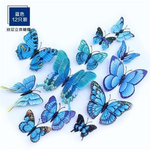 Paquete de 12 Adhesivos Decorativos de Pared con Diseño de Mariposas 3D de PVC de Doble Capa para Bodas, Fiestas, Navidad - Product Image 3