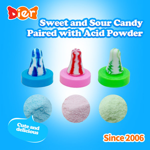 Caramelos al por mayor etiqueta privada personalizada divertida 2 en 1 piruleta colorida en forma de <span class=keywords><strong>bolos</strong></span> con azúcar agria en polvo <span class=keywords><strong>dulces</strong></span> niños caramelo juguete - Product Image 4