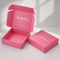 Boîtes d'expédition en carton ondulé personnalisées, boîte cadeau en carton, emballage, boîte postale rose avec logo pour pinceaux de maquillage, sérums