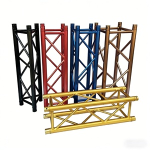 Structure de scène en aluminium mat noir avec revêtement en poudre doré pour éclairage de scène, structure noire mate pour événements - Product Image 1