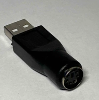 Konektor Putar USB untuk PS2 Female, Adaptor, Adaptor PS2 Female, Adaptor Keyboard dan Mouse, Konverter PS2