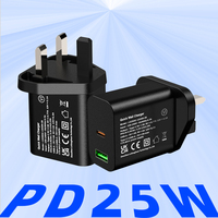 Chargeur rapide électrique USB Type-C PD 25W Shenzhen Lvxiangyuan QC 3.0 avec protection OTP, écologique, pour téléphones portables et écouteurs