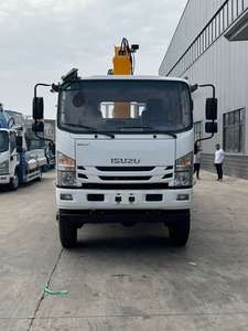 รถบรรทุกติดเครนอีซูซุ ขับเคลื่อนสี่ล้อ 3 ตัน 4 ตัน 5 ตัน รถเครนเคลื่อนที่ รถเครนบูมยืดไสลด์ได้ พร้อมบันไดไฮดรอลิกยืดไสลด์ได้ - Product Image 3