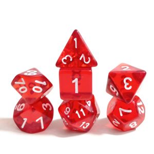 In-Stock Transparent Clear DND <strong>Dice</strong> <strong>Set</strong> 7pcs Acrylic Polyhedral Low Price Per Bag - Product Image 3