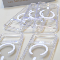 Coque de téléphone magnétique transparente 2-en-1 en TPU/PC anti-jaunissement de haute qualité pour iPhone 17 Pro Max/16/15/14/13/12/11