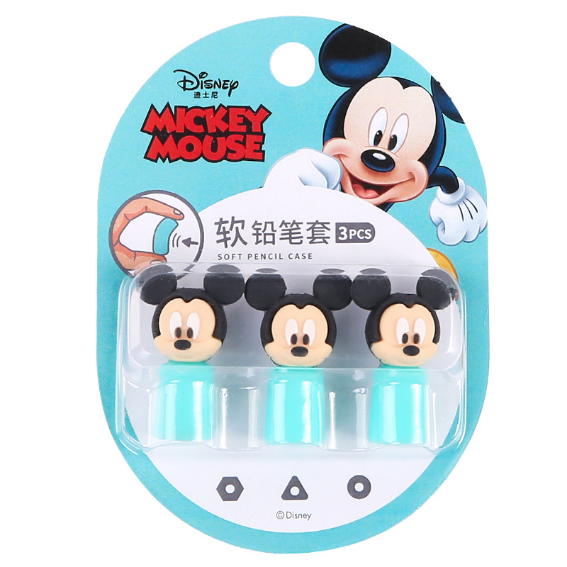 Mickey Minnie Silicone Pen Hat Soft Rubber Children's Cartoon Pen Holder Yellow Bear Cute Marvel Hero Pencil Hat