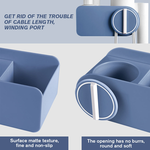 Masthome, precio barato, almacenamiento multifuncional de plástico, soporte para ventilador de baño montado en la pared, estantes de pared para el cabello - Product Image 3