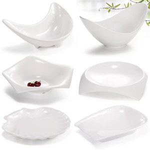 New Factory Direct Sale Boat-shaped Melamine <strong>Plate</strong> Sushi <strong>Plate</strong> White <strong>Creative</strong> Small <strong>Plate</strong> - Product Image 4