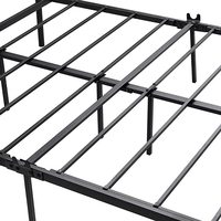 Cadre de lit contemporain en acier noir avec tête et pied de lit pour collections de chambres de luxe