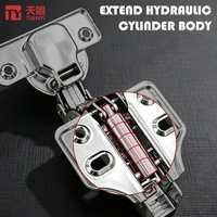 TIANYI Bisagra Hidráulica de Doble Etapa de Acero Inoxidable 201, Ajustable en 3D, 35mm, Cierre Suave, Niquelada, para Dormitorio y Baño