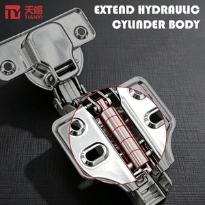 Charnière à amortisseur hydraulique à deux étages en acier inoxydable 201 TIANYI, réglable en 3D, 35 mm, à fermeture douce pour meubles et armoires - Product Image 5