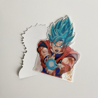 Autocollant de mouvement d'anime japonais Lenticular 3D Card Sticker Mix Designs of DBZ Design