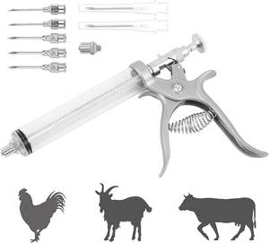 Fábrica al por mayor 50ML semiautomático continuo ganado <span class=keywords><strong>jeringa</strong></span> Animal vacuna pistola inyector <span class=keywords><strong>de</strong></span> dosis ajustable - Product Image 6