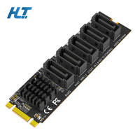 Tarjeta de Expansión M.2 B-Key a 5 Puertos SATA3.0, Convertidor de Llave B+M, 2.5 Pulgadas SSD HDD JM575 para Controlador PCB
