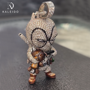 <span class=keywords><strong>Bijoux</strong></span> hip-hop personnalisés Kaleido, pendentif en diamant glacé Spiderman et Labubucartoon, laiton plaqué or 18 carats, pendentif de luxe pour homme - Product Image 2