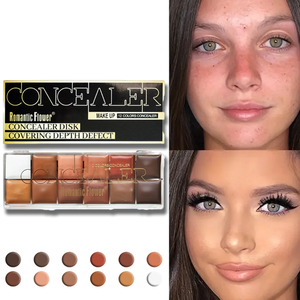 12 צבע יופי הפנים קרם איפור קונטור אבקת בסיס צבעים עבור צבעים עור כהה - Product Image 3