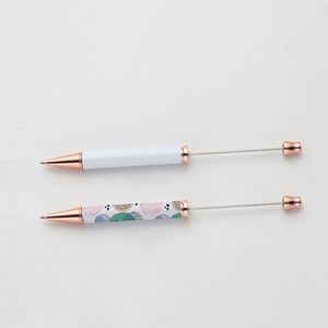 Sy52 <b>Snowglobe</b> Logo High Quality Metal Beadable Sublimation Ballpoint Pen Diy Beads - Product Image 4