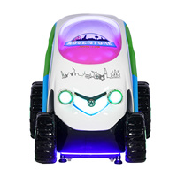 Machine de jeu d'arcade de course en fibre de verre à monnayeur pour enfants, avec écran en anglais, pour Centres de jeux, Parcs d'attractions et Centres commerciaux