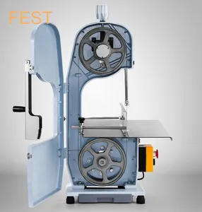 FEST meat cutting bone saw meat and bone cutter 1.5kw 1650 hand operated metal disc saw machine with 6 blades