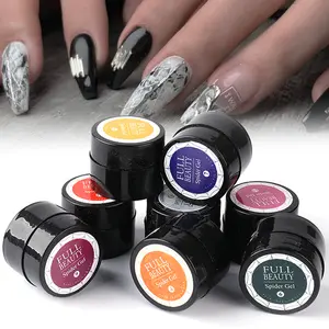 12 Colors Neon Nail Drawing Painting Gel Soak Off Spider Gel Liner Nail Art Polish Set