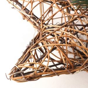 EAGLEGIFTS Ornements de Noël, Noël, Navidad, étoile de Noël en rotin à piles, étoile de Noël en bois, étoile de Noël éclairée par LED, sommet d'arbre - Product Image 4