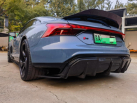 Kit carrosserie en fibre de carbone pour Audi E-tron GT, comprenant lèvre avant, diffuseur, spoiler et jupes latérales style F, accessoires automobiles