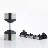 Ensemble d'haltères réglables en acier inoxydable avec logo personnalisé 1kg-40kg (40lb-80lb) Écologiques Antidérapants Ergonomiques pour l'entraînement de force