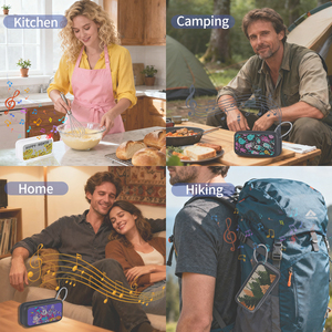 Loa không dây mini cá nhân hóa, in logo tùy chỉnh, dây đeo, 1200mAh, <span class=keywords><strong>Bluetooth</strong></span> 5.3, ngoài trời, di động, chống nước IPX5 - Product Image 5